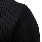 Men's Ribbed Three-Button Henley Knit. Henley neckline with three-button placket.