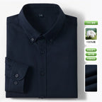 Men's Fine-Stripe Cotton Button-Down Shirt. 100% cotton.