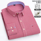 Men's Long-Sleeve Button-Down Oxford Shirt. 100% cotton Oxford fabric.
