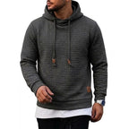 Men's Textured Waffle Pullover Hoodie. Textured waffle finish.