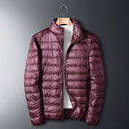 Men's Lightweight Stand-Collar Puffer Jacket. Lightweight quilted construction.