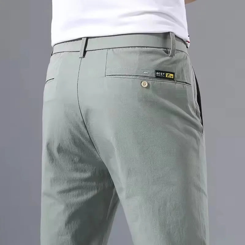 Men's Lightweight Slim-Fit Chinos. Cotton blend with elastane.