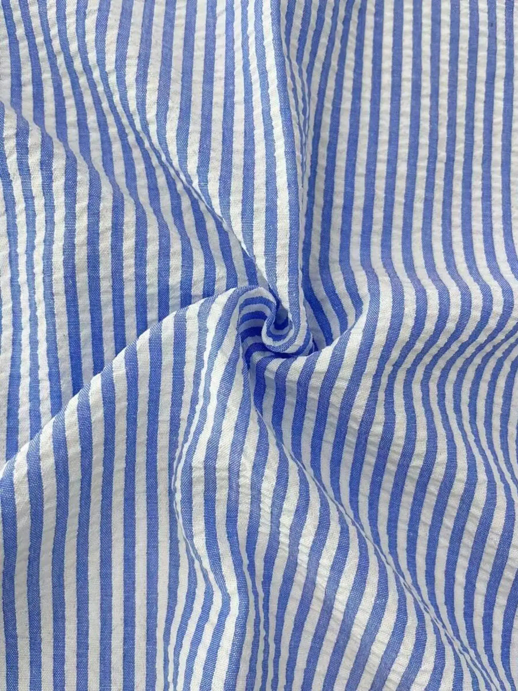 Men's Textured Long-Sleeve Stripe Shirt. Textured striped finish.