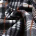 Men's Fleece-Lined Collared Knit Cardigan. Knitted exterior with fleece lining.