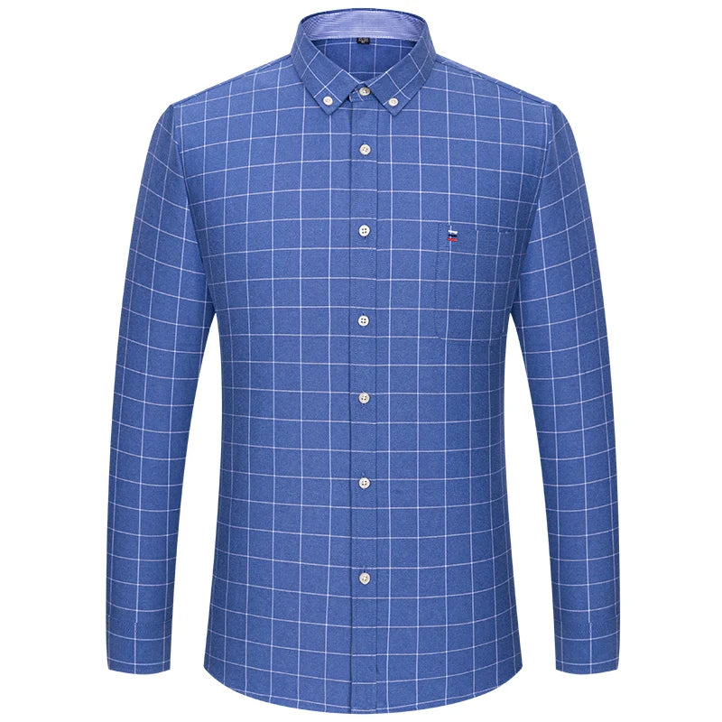 Men's Long-Sleeve Button-Down Oxford Shirt. 100% cotton Oxford fabric.