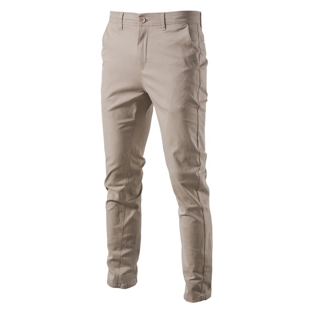 Men's Cotton-Blend Slim Stretch Chinos. Cotton blend with elastane.