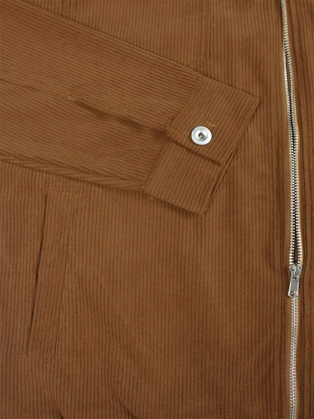 Men's Corduroy Zip-Front Workwear Jacket. Corduroy texture.