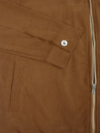 Men's Corduroy Zip-Front Workwear Jacket. Corduroy texture.