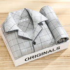 Men's Printed Cotton-Blend Long Pyjamas. Cotton-polyester blend.