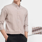 Men's Fine-Stripe Cotton Button-Down Shirt. 100% cotton.