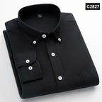 Men's Plain Cotton Oxford Shirt With Chest Pocket. 100% cotton Oxford fabric.
