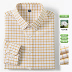 Men's Fine-Stripe Cotton Button-Down Shirt. 100% cotton.