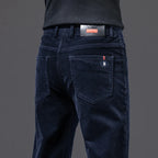 Men's Straight Corduroy Trousers. Fine corduroy texture.