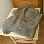 Men's Double-Gauze Cotton Pyjama Set. Double-gauze cotton.