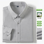 Men's Fine-Stripe Cotton Button-Down Shirt. 100% cotton.