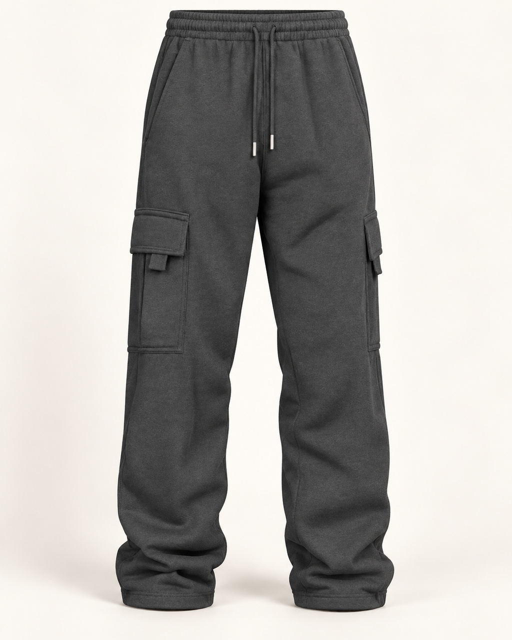 Cargo sweatpants in Charcoal — studio view