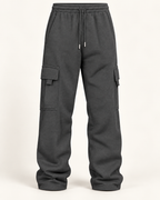 Cargo sweatpants in Charcoal — studio view