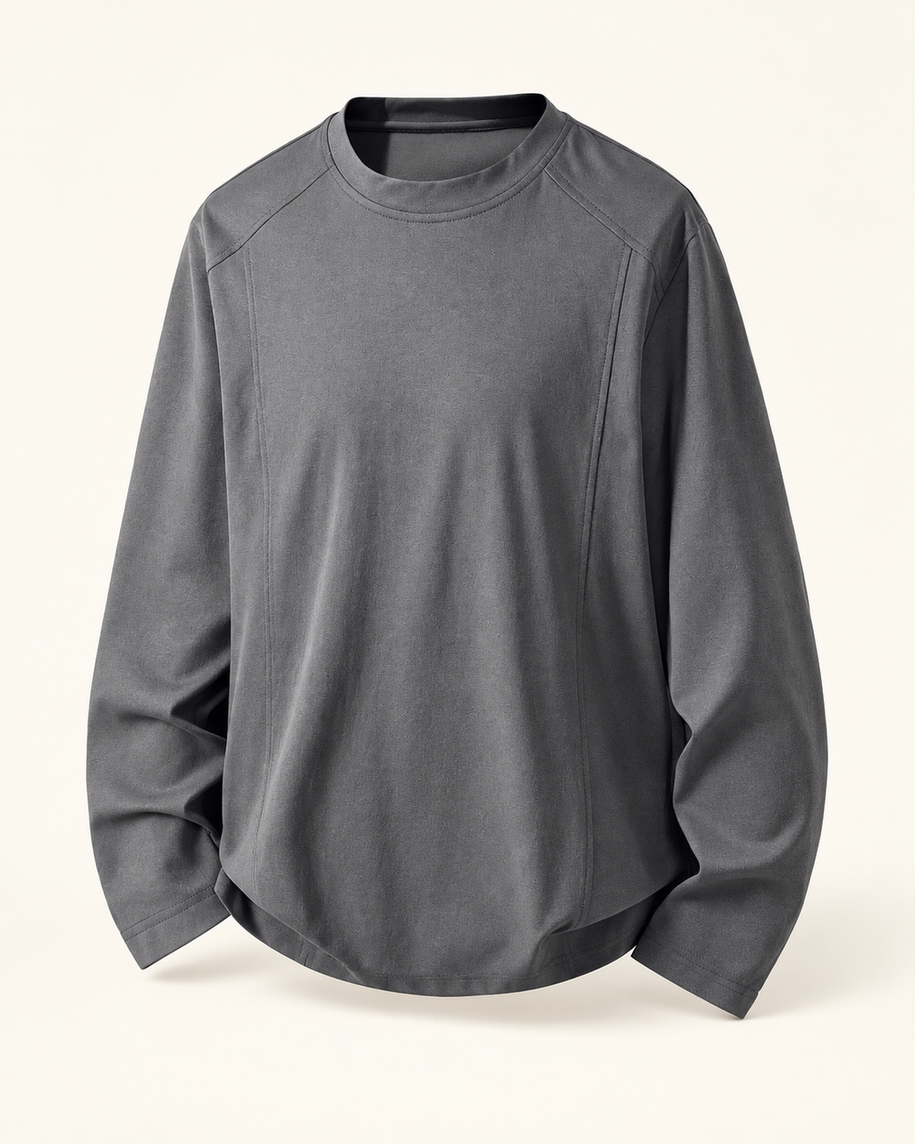 Relaxed crew-neck sweatshirt in Charcoal — studio view