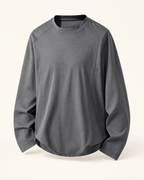 Relaxed crew-neck sweatshirt in Charcoal — studio view