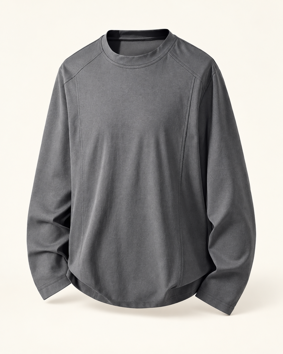 Relaxed crew-neck sweatshirt in Charcoal — studio view
