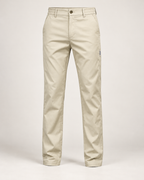 Lightweight straight trousers in Beige — studio view