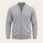 Studio view of knitwear on an ivory background
