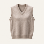 Studio view of knitwear on an ivory background