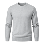 Fine knit crew neck — studio view