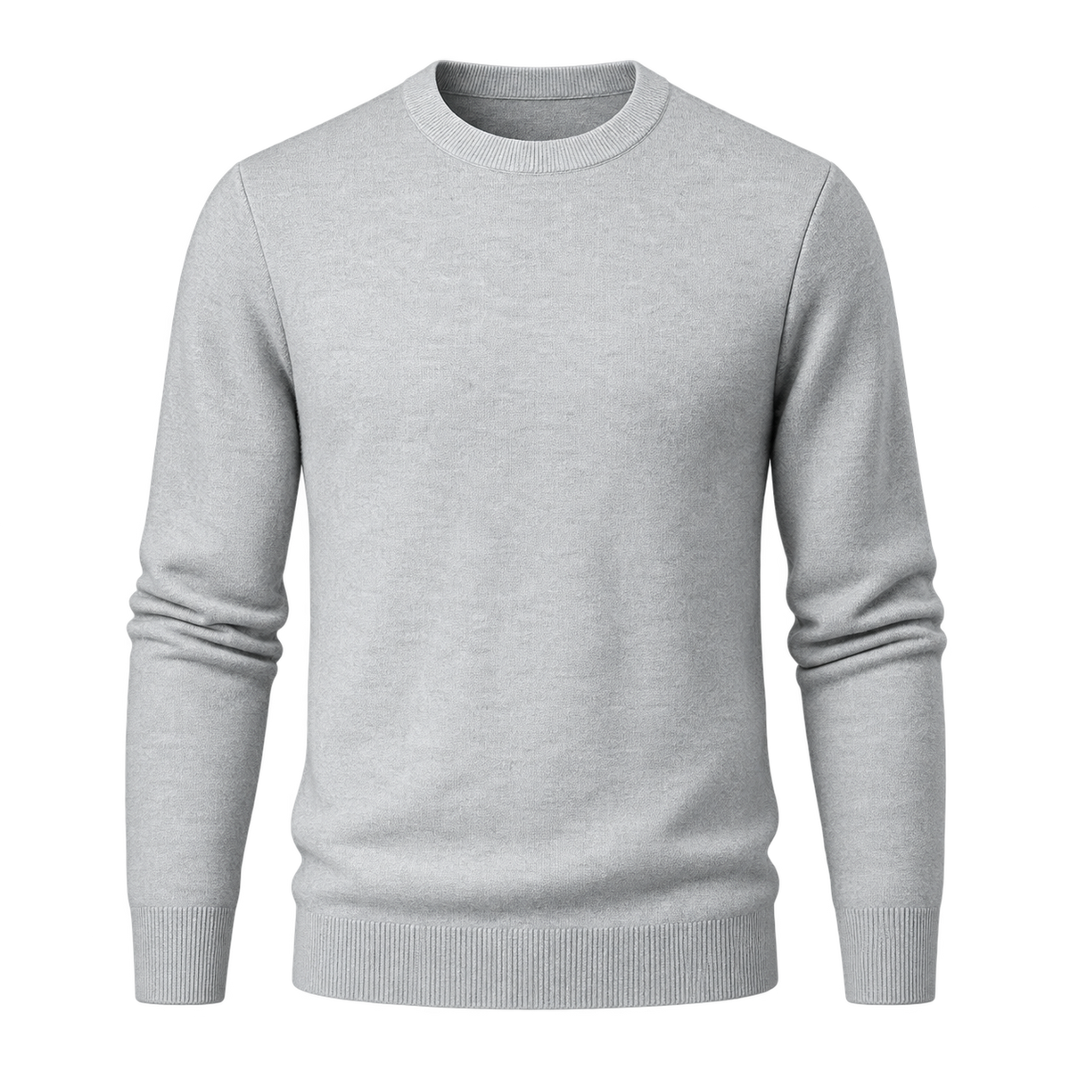 Fine knit crew neck — studio view
