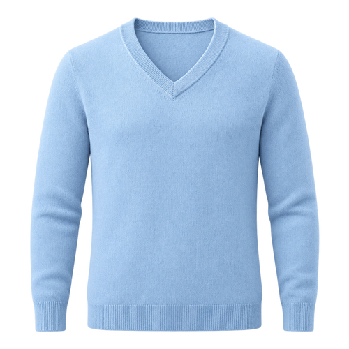 Classic V-neck jumper — studio view
