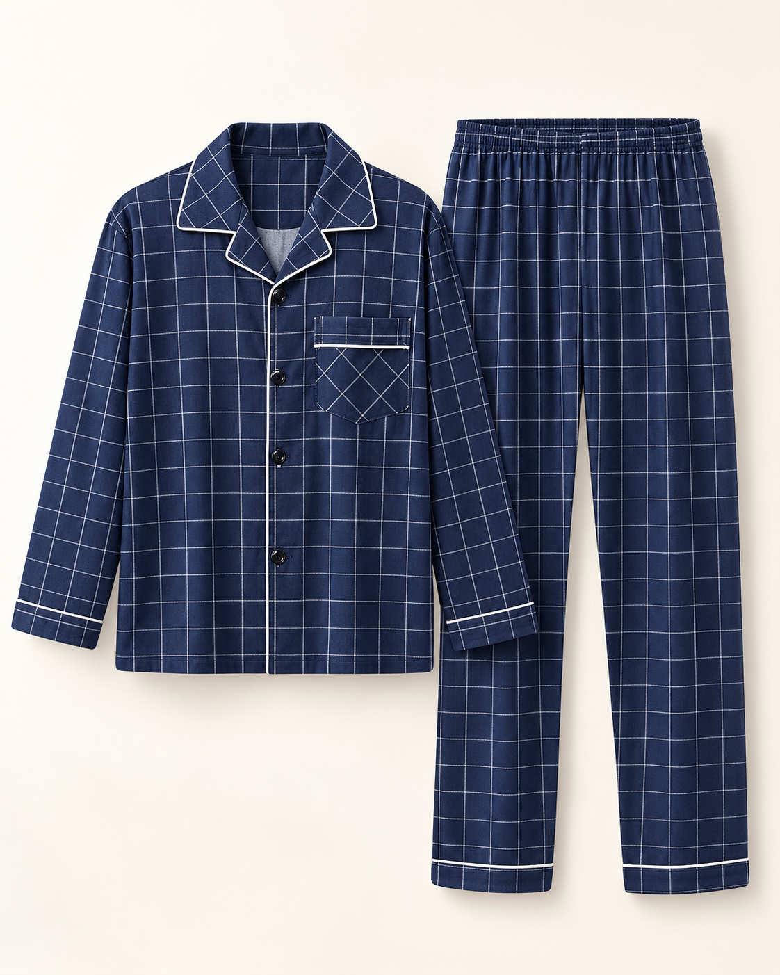 Classic cotton pyjamas — studio view