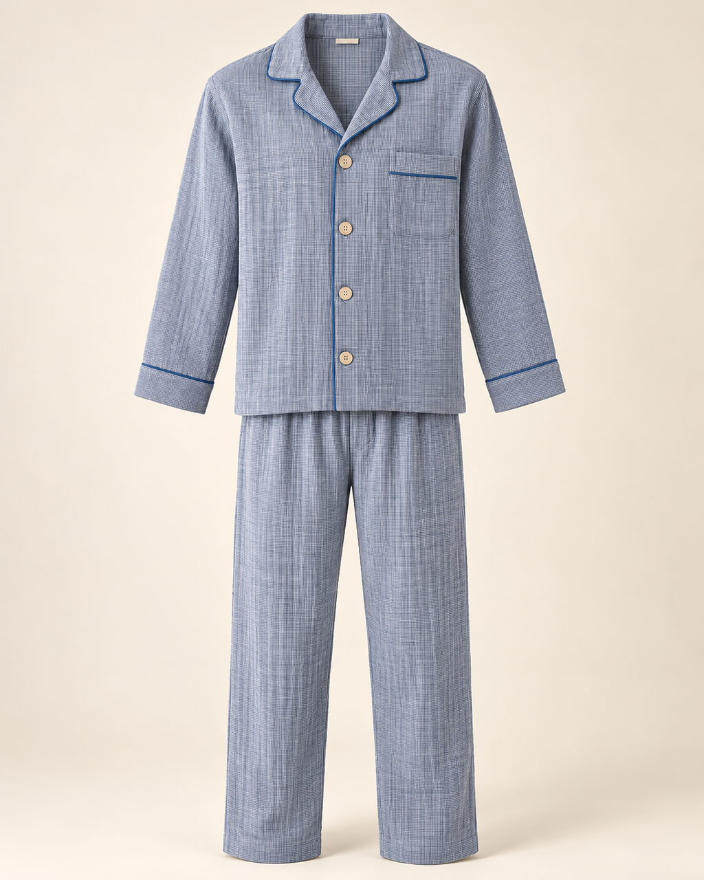 Double-gauze cotton pyjamas — studio view