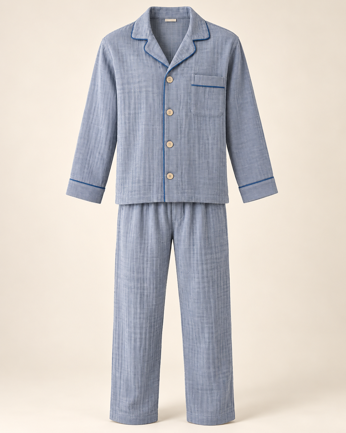 Double-gauze cotton pyjamas — studio view