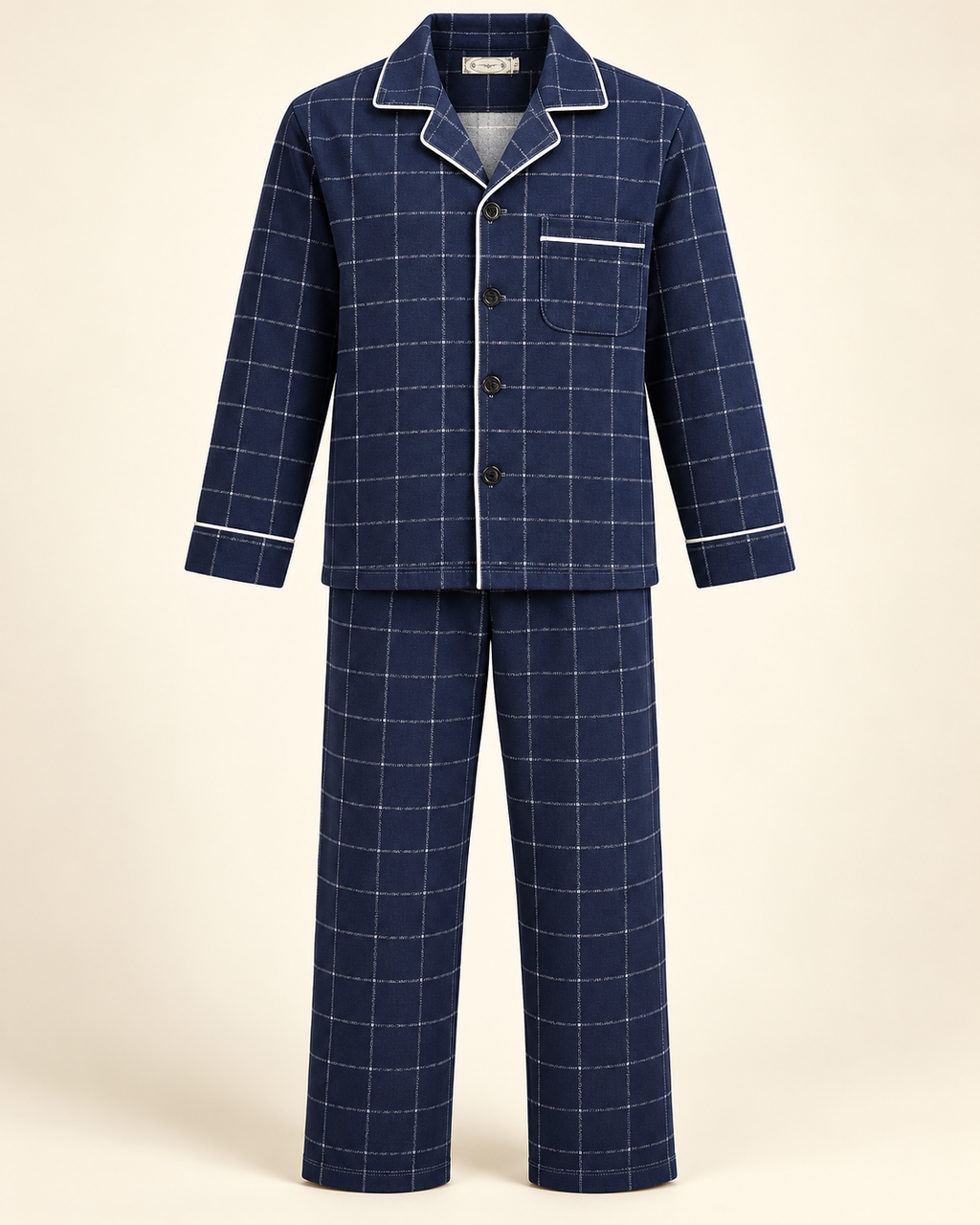 Printed cotton-blend pyjamas — studio view
