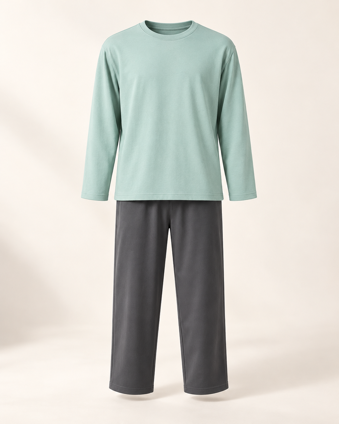 Relaxed cotton lounge set — studio view