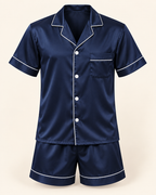 Satin short pyjamas — studio view