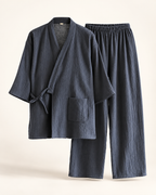 Textured kimono lounge set — studio view