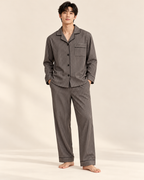 Pinstripe cotton pyjamas — model view