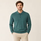 Model wearing knitwear in a neutral studio