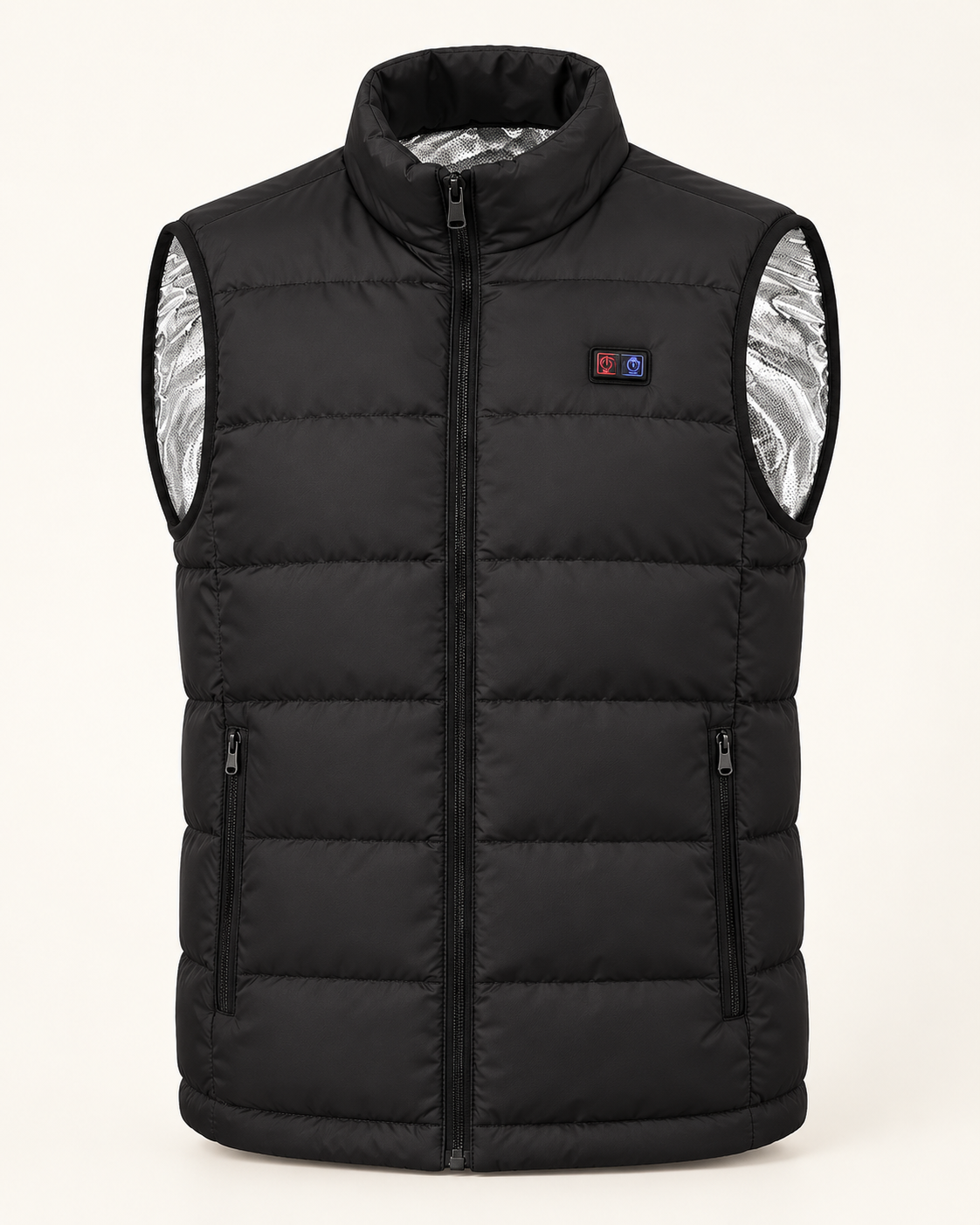 USB heated gilet — studio photograph