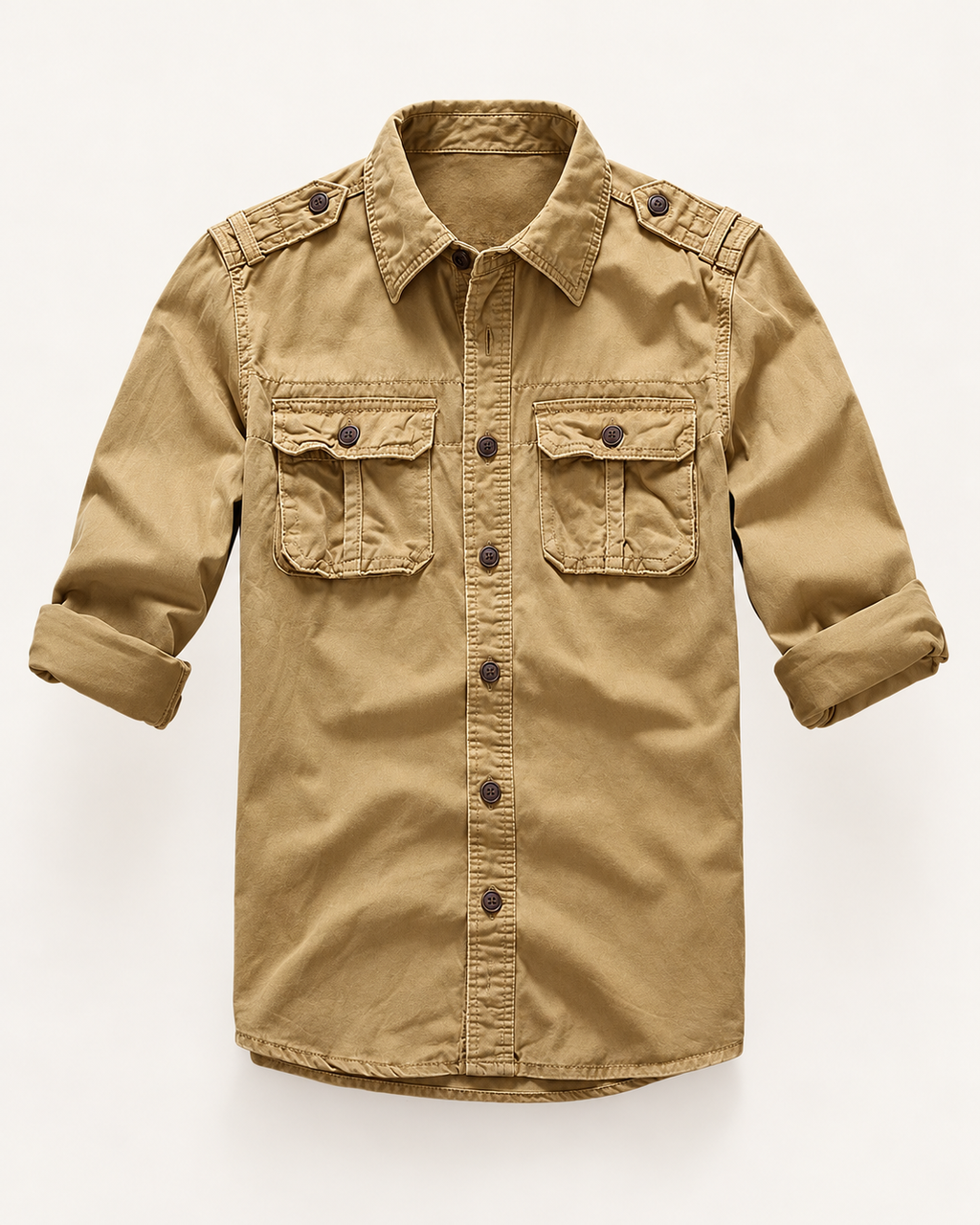 Washed safari jacket — studio photograph