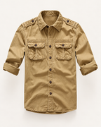 Washed safari jacket — studio photograph