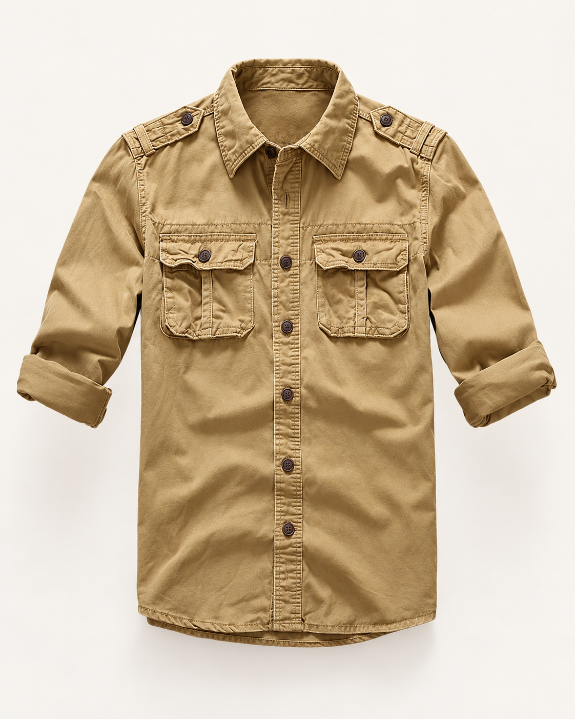Washed safari jacket — studio photograph