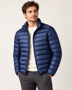 Lightweight quilted puffer — model photograph