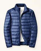Lightweight quilted puffer — studio photograph
