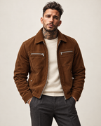 Corduroy workwear jacket — model view