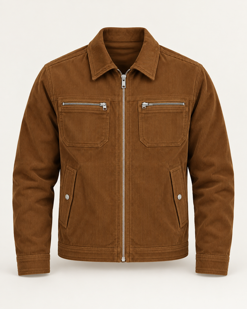 Corduroy workwear jacket — front view