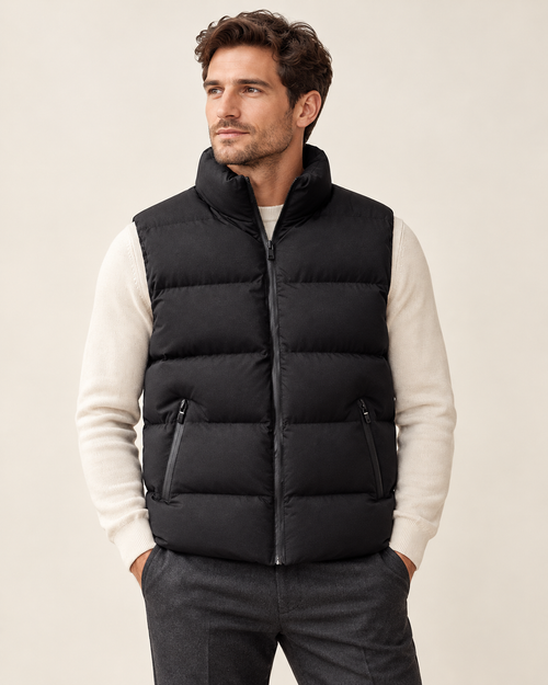 Padded winter gilet — model view