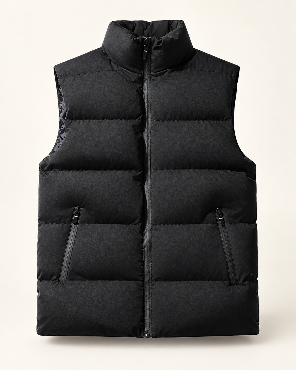Padded winter gilet — front view