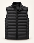 Lightweight quilted gilet — front view